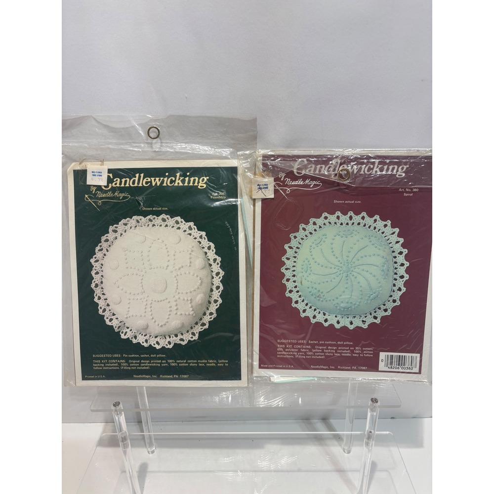 VTG Needle Magic Candlewicking Kits Friendship 308 Spiral 380 Blue White